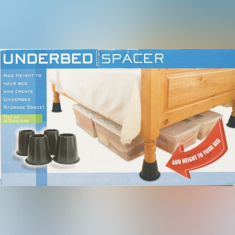 Range Kleen Plastic Bed Risers Black Round 6.63"W x 9.25"L -2 Sets Available